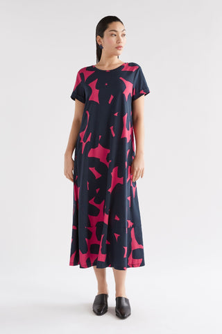 Elk Dress Haki Navy Tera Print [sz:size 12]