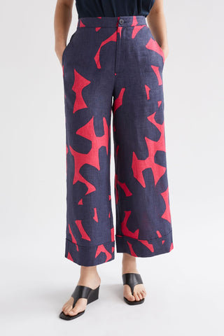 Elk Pant Pira Navy Terra Print [sz:size 10]