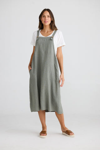 Shanty Pinafore Sesame Pistachio Linen [sz:small/medium]