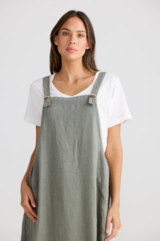 Shanty Pinafore Sesame Pistachio Linen [sz:small/medium]