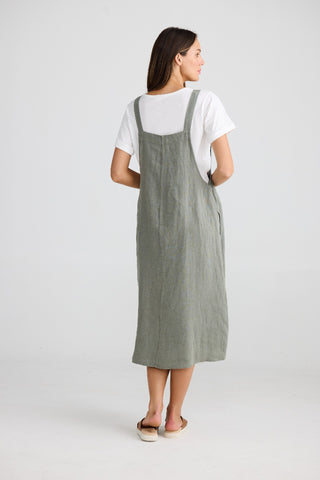 Shanty Pinafore Sesame Pistachio Linen [sz:small/medium]