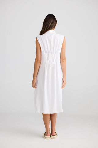 Shanty Dress Florentine White Linen [sz:xs]