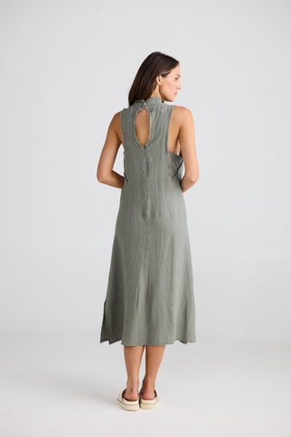 Shanty Dress Helaina Pistachio Linen [sz:xs]