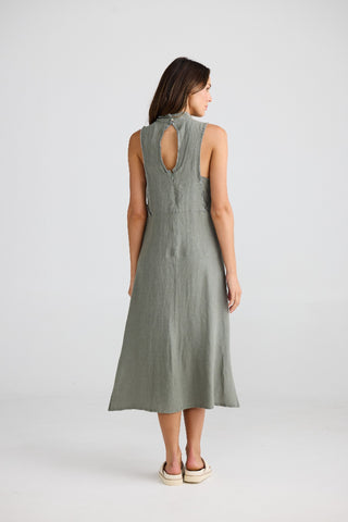 Shanty Dress Helaina Pistachio Linen [sz:xs]