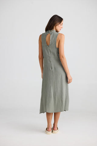 Shanty Dress Helaina Pistachio Linen [sz:xs]