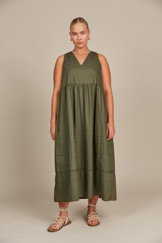 Isleofmine Tank Dress Remi Olive [sz:xs]