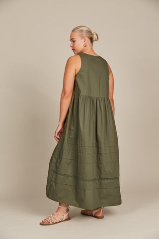 Isleofmine Tank Dress Remi Olive [sz:xs]