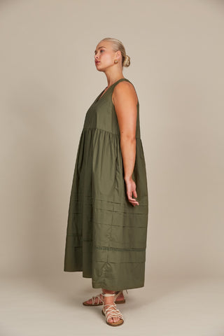 Isleofmine Tank Dress Remi Olive [sz:xs]