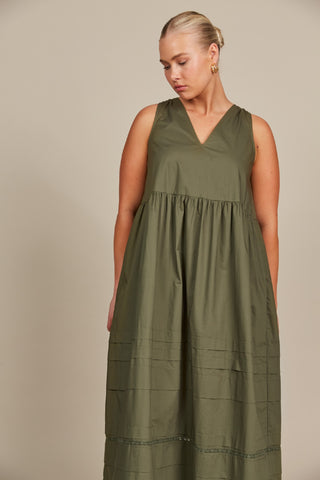 Isleofmine Tank Dress Remi Olive [sz:xs]