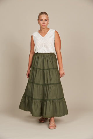 Isleofmine Skirt Remi Olive [sz:small]