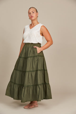 Isleofmine Skirt Remi Olive [sz:small]