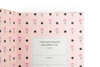 Cath Kidston A5 Notebook Slate Grey Floral