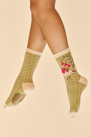 Powder Socks Ankle Rosy Robin