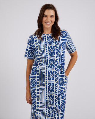 Elm Dress Tee Casablanca - China Blue Print [sz:size 10]