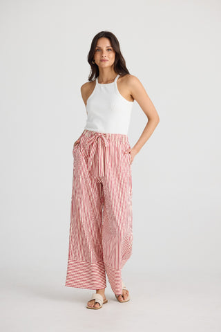 Brave&true Pant Portia White With Red Stripe [sz:xs]