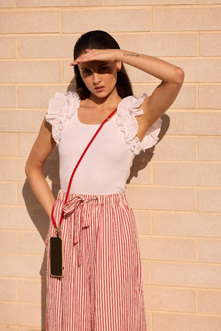 Brave&true Pant Portia White With Red Stripe [sz:xs]