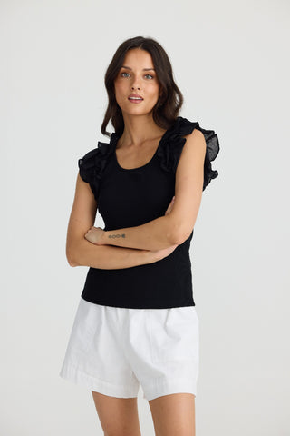 Brave&true Tank Frills Black [sz:xs]