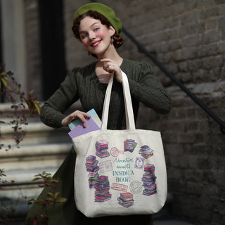 Vendula Travelling Library Canvas Tote Bag