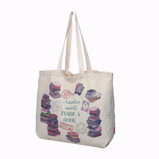 Vendula Travelling Library Canvas Tote Bag