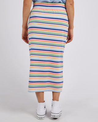 Elm Skirt Sorbet Multicolour Stripe [sz:size 10]