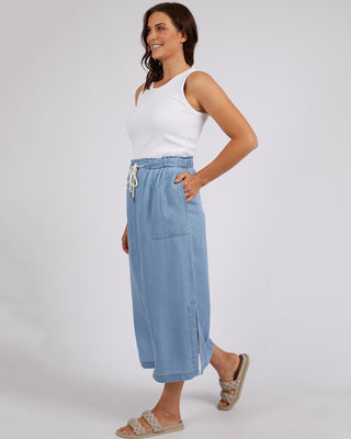 Elm Skirt Penny Utility Mid Blue Wash [sz:size 10]