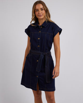 Foxwood Dress Heidi Dark Blue Denim [sz:size 8]