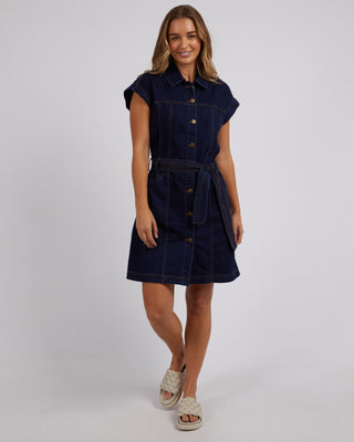 Foxwood Dress Heidi Dark Blue Denim [sz:size 8]