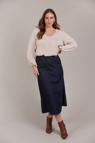 Eb/ive Skirt Pepi Midi Denim - Oxford [sz:xs]