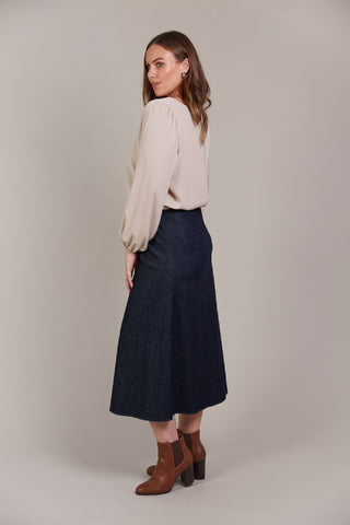 Eb/ive Skirt Pepi Midi Denim - Oxford [sz:xs]