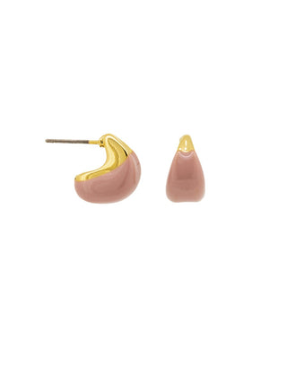 Tigertree Earrings Enamel Dip Pink