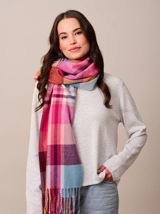 Tigertree Scarf Check Pink/blue