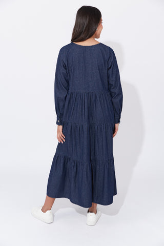 Haven Maxi  Dress Austin Denim - Indigo [sz:small/medium]