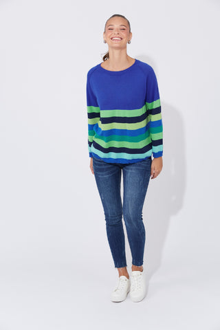 Haven Jumper Florida Stripe - Cobalt [sz:small/medium]