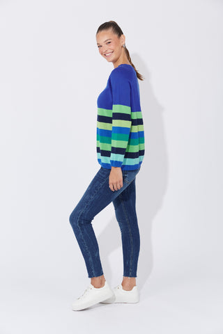 Haven Jumper Florida Stripe - Cobalt [sz:small/medium]