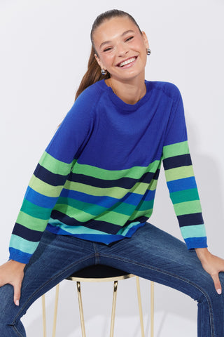 Haven Jumper Florida Stripe - Cobalt [sz:small/medium]