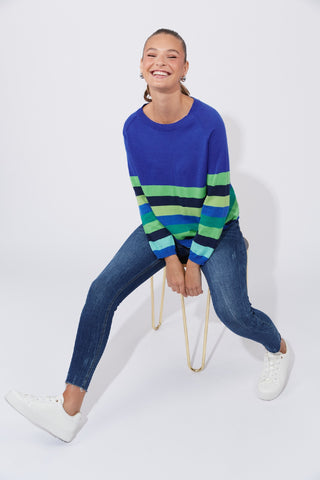 Haven Jumper Florida Stripe - Cobalt [sz:small/medium]