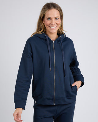 Elm Hoodie Gracie Zip - Navy [sz:size 8]