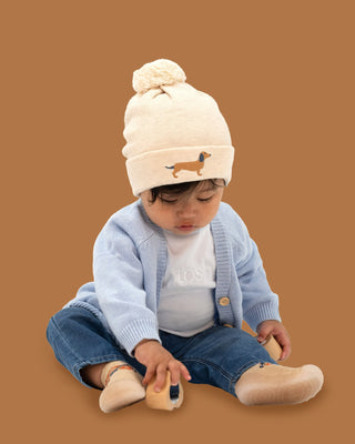 Toshi Organic Beanie Storytime - Dachshund [sz:baby Hat Xs Up To 8 Month]