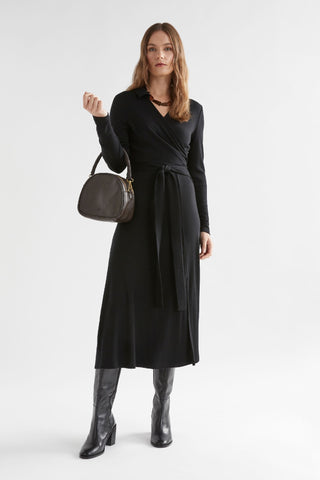 Elk Dress Merino Wool Wrap - Black [sz:size 8]