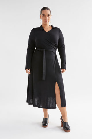 Elk Dress Merino Wool Wrap - Black [sz:size 8]