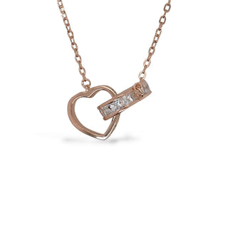 Mcj Necklace Dbl Heart & Cz Rgp