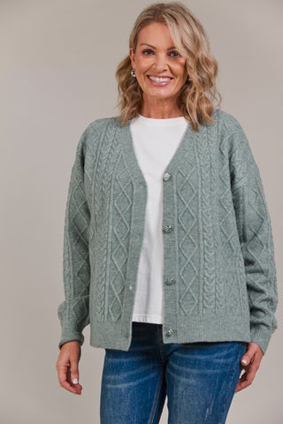 Eb/ive Cardigan Merano Crop - Jasper [sz:xs / Small]