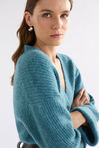 Elk Cardigan Aila Stone Blue [sz:small/medium]