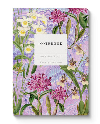 Kaleido A5 Notebook Marble Orchids