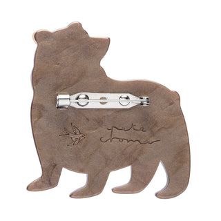 Erstwilder Brooch Brawny Brown Bear
