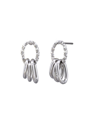 Tigertree Earrings Silver Mini Rings Trio