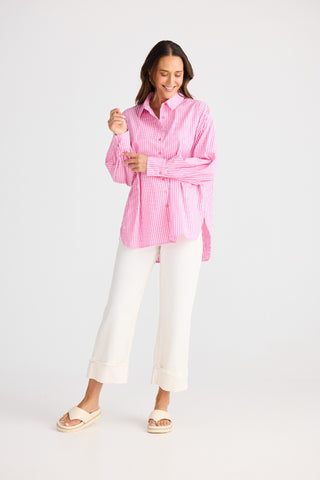Brave&true Shirt Isabel - Pink Stripe [sz:small]