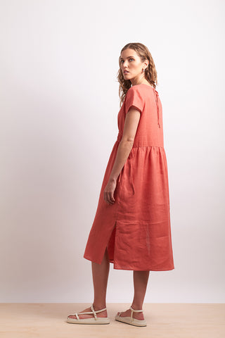 Neris Dress Drawn In - Paprika [sz:size 12]
