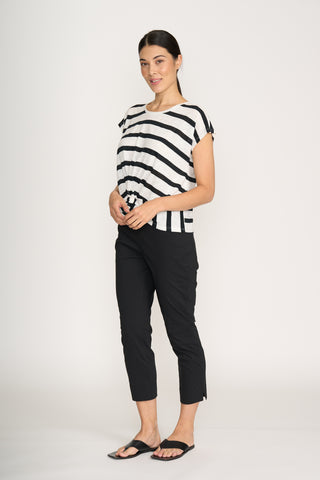 Foil Pant Capri Fuss Free - Black [sz:size 12]