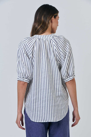 Naturals Blouse - Blueberry Stripe 540 [sz:small]